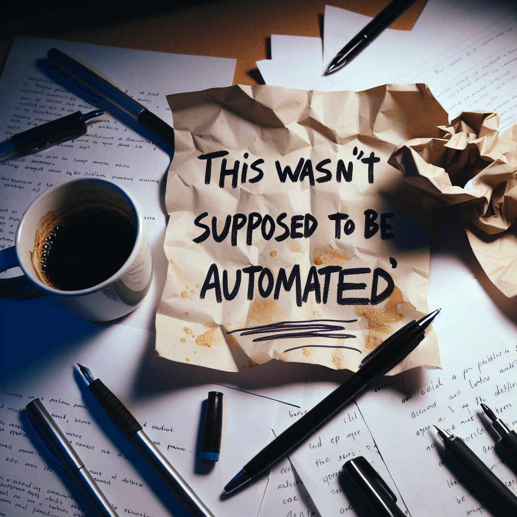 This wasn't supposed to be automated