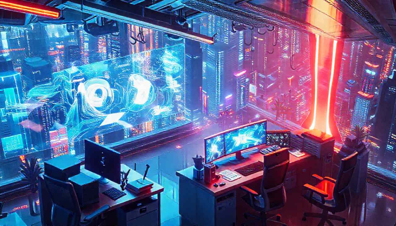 Phedra Graphic design AI office concept.