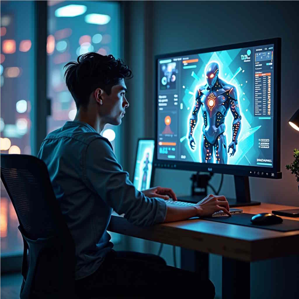A Phedra graphics designer at work.
